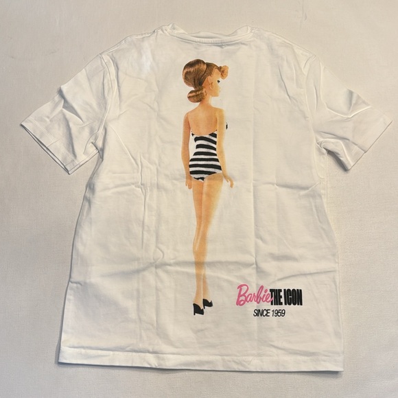 NWOT Zara Barbie Iconic T-shirt - Striped Swimsuit Tee - Picture 6 of 6